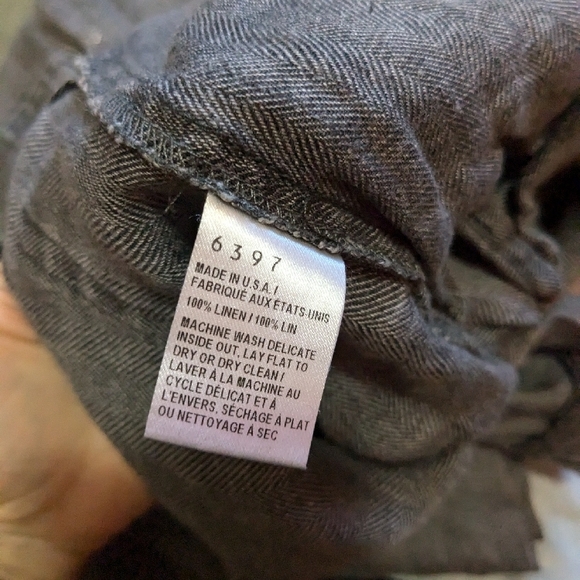 Brand 6397 Gray Linen Pants 4 - Picture 6 of 7